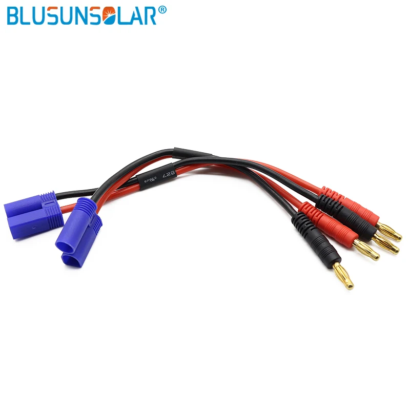 

The High Quality 10pairs/lot EC5 Connector to 4.0mm Banana Plug with 14AWG Soft Silicone 150MM Cable