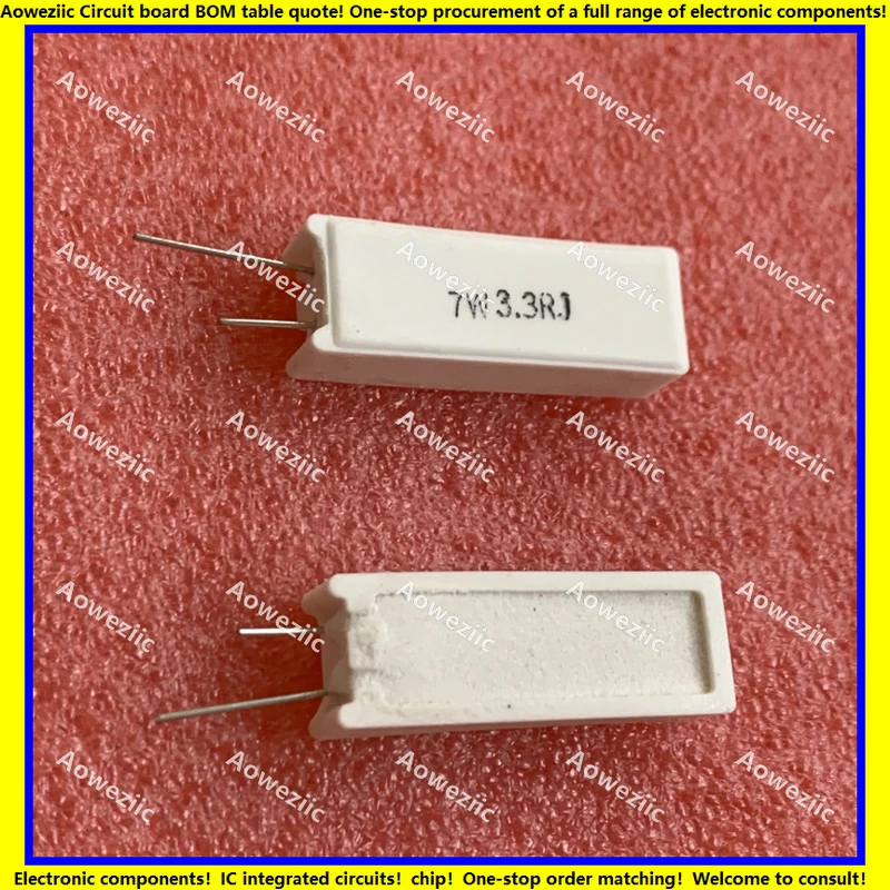 

10Pcs/Lot 7W3R3J 7W3.3ΩJ RX27-5 SQM Vertical Cement Resistance 7W3.3ohm 3.3RJ Ceramic Resistance Precision ±5% Power Resistance