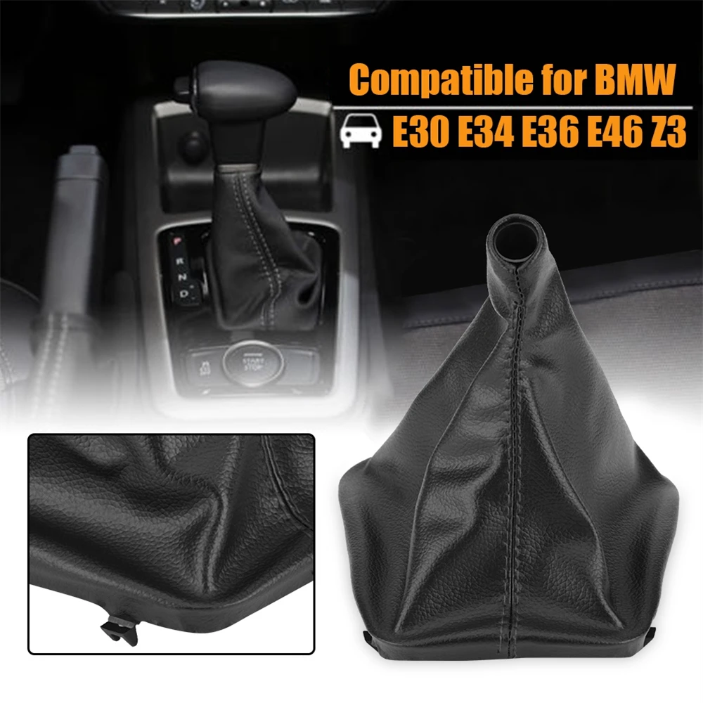 Left Hand Driver Car Gear Stick Shift Knob Gaiter Boot Cover for BMW E30 E34 E36 E46 Z3