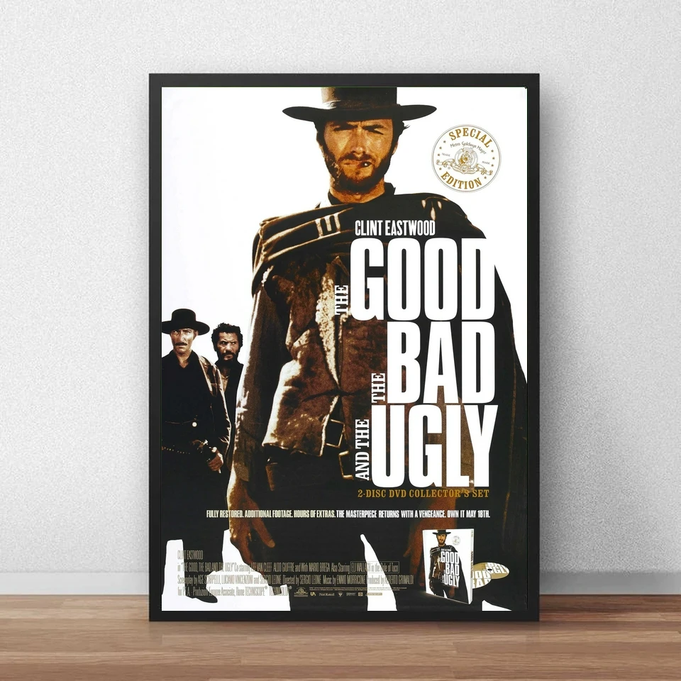 The Good, the Bad and the Ugly Clint Eastwood Movie Poster Home Decoration Wall Painting (No Frame)