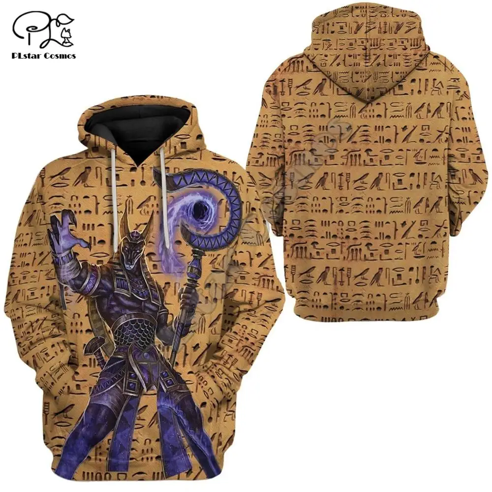 2020Newest Mysterious Totem Retor Horus Ancient Horus God Eye of Egypt Pharaoh Anubis 3DPrint Zip/Hoodies/Sweatshirts/Jacket N24