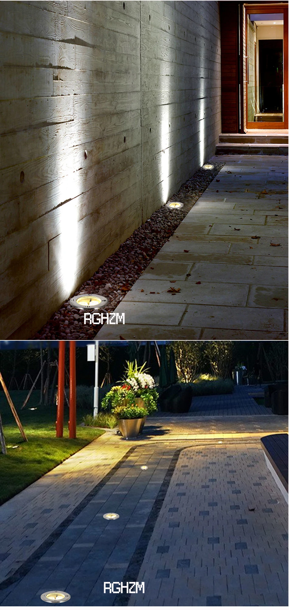 Waterproof Led Light Garden Underground Lamps 3W 5W 7W 9W IP68 Outdoor Buried Path Spot Recessed Ground Lighting 85-265V DC12V