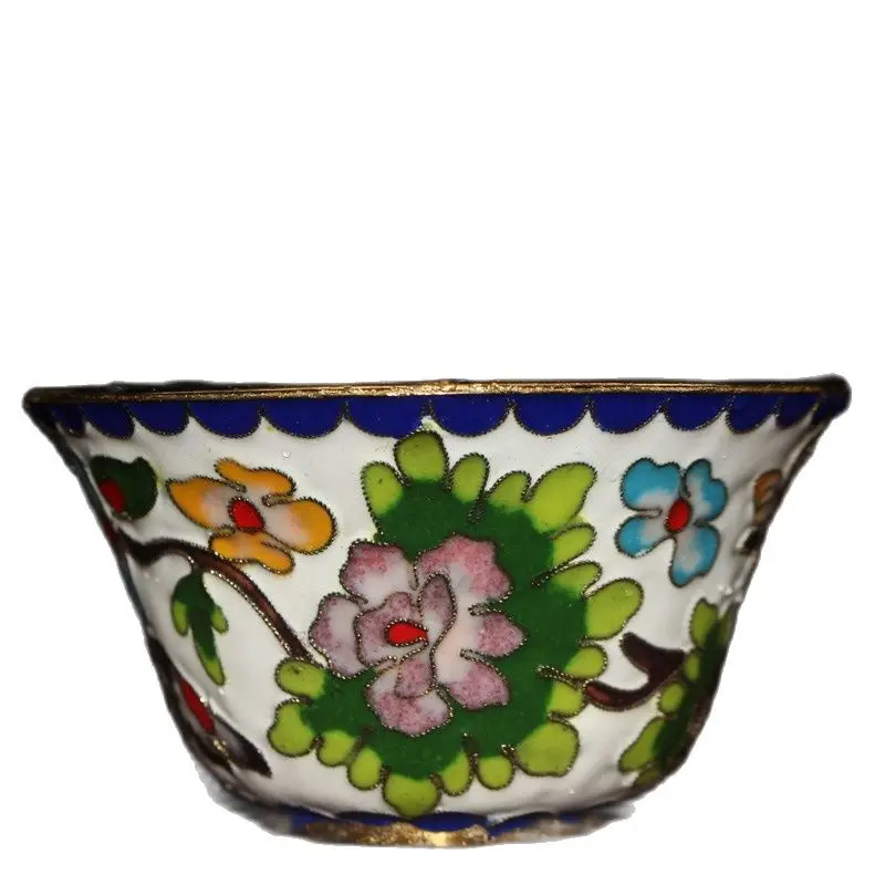 

Chinese Old Craft Cloisonne Painted With Seat Bowl