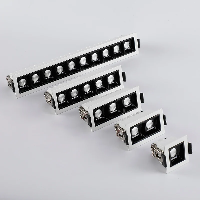 Recessed Square 15 Heads COB LED Ceiling Lights 2W 4W 6W 10W 20W 30W LED Down lights AC85~265V LED Strip lamp Indoor Lighting