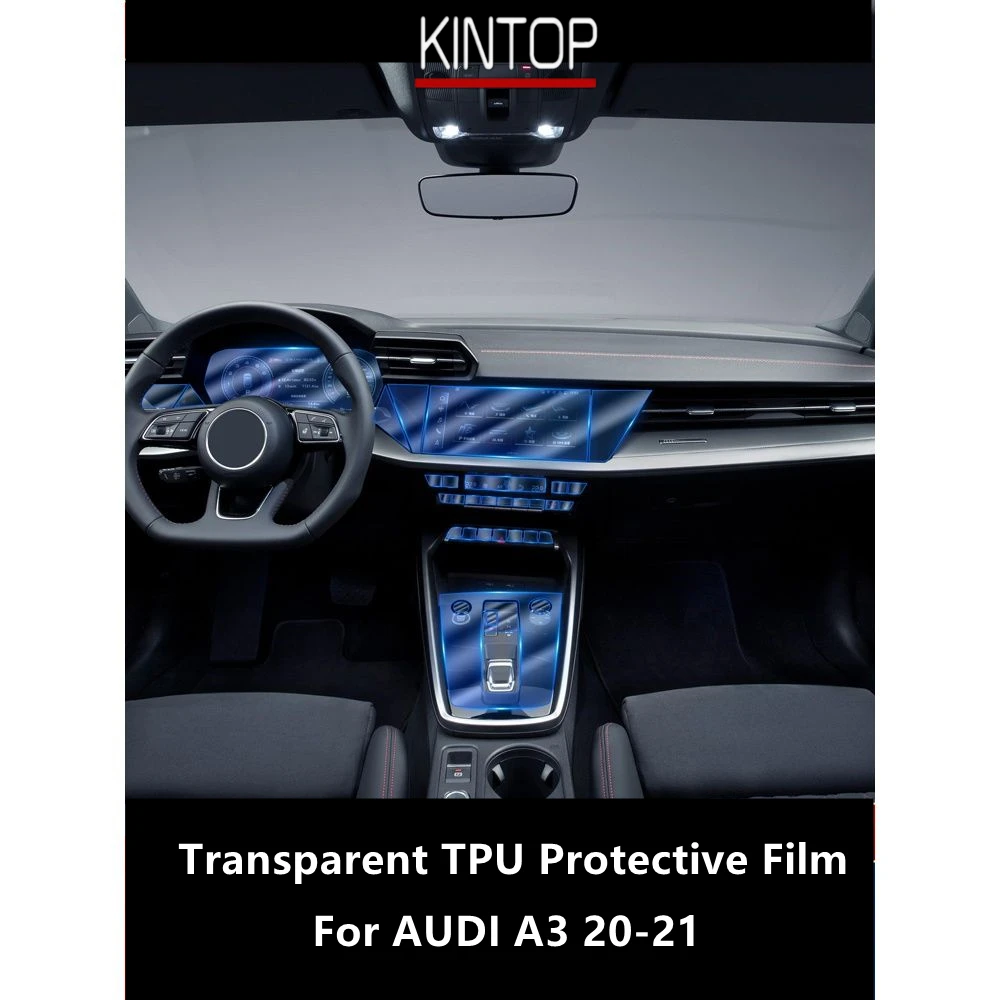 

For AUDI A3 20-21 Car Interior Center Console Transparent TPU Protective Film Anti-scratch Repair Film Accessories Refit