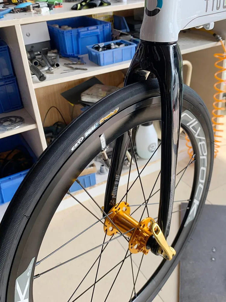 AliExpress SILVEROCK MINI-01D Carbon Fork Disc Brake Caliper 20in 406 451 74mm 100mm Flat Mount upgrade for FNHON Minivelo Folding Bike