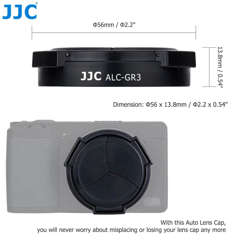 JJC Auto Lens Cap for Ricoh GR III GR3 HDF GR IIIx GR3x HDF Camera Automatic Lens Cap Cover Protector Photography Accessories