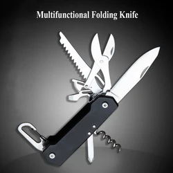 Multifunction Keychain Folding Knife Sharp Blade Survive Swiss Pocket Knife Outdoor Camping Tools Box Cutter EDC Utility Knives