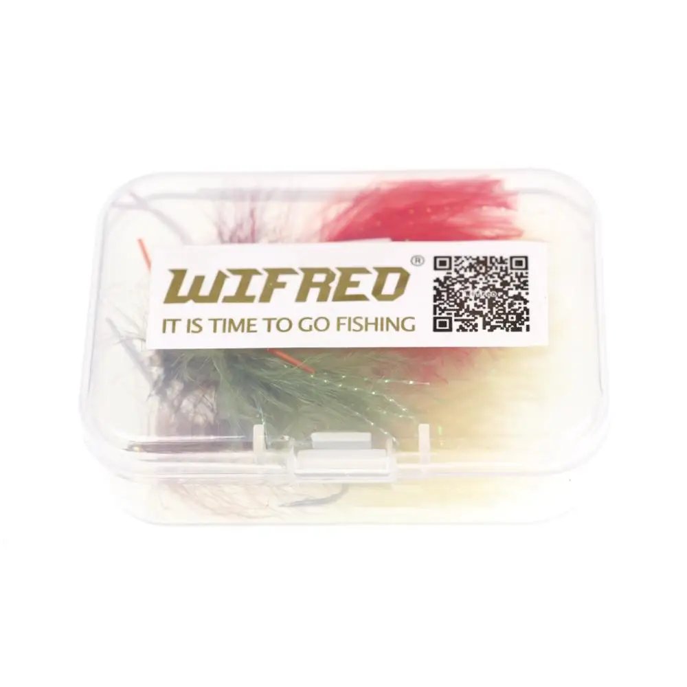 Wifreo 5pcs Crystal Bead Head Woolly Bugger Streamer Fly Olive Brown White Black Red Size 4 6 8