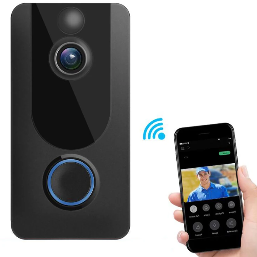 WiFi Video Doorbell Camera with HD Video, Motion Sensor, 2-Way Talk, 3 Months Free Cloud Storage, Waterproof, Night Vision