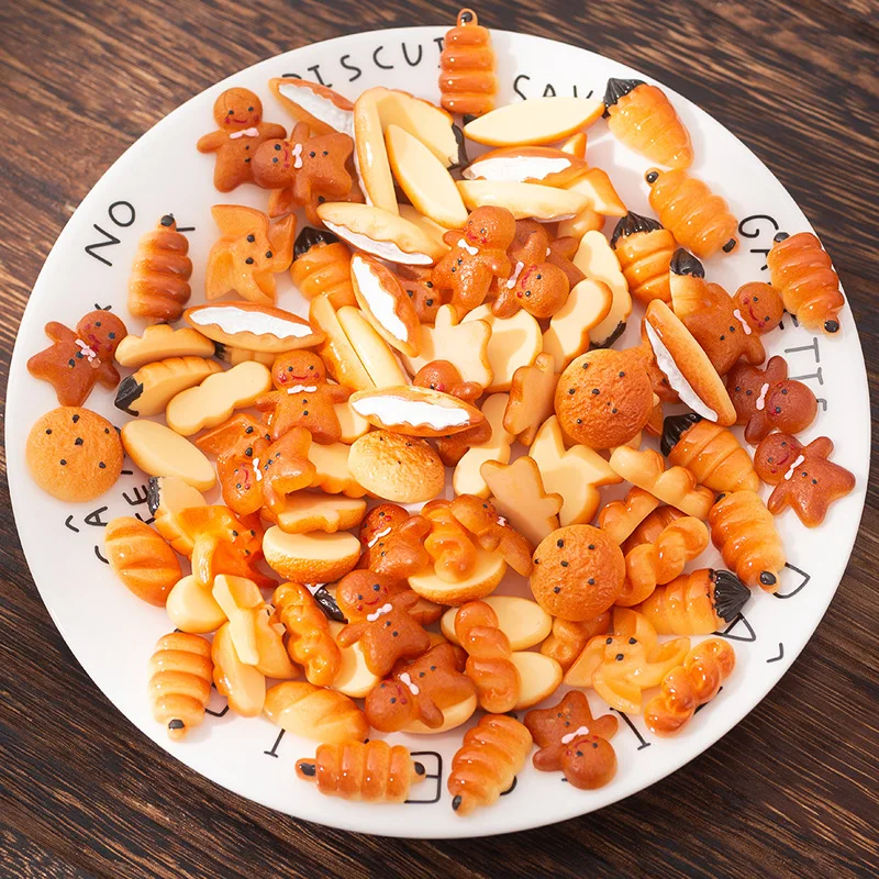 5/10/20 Pcs 1:12 Mini Bread Resin Breakfast Food for Doll House Miniature Kids Gift Toys Home Decoration Accessories