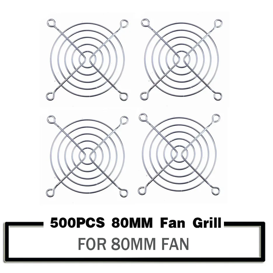 tom de prata cpu grill protector metal dedo guarda 500 pecas 80 mm pc dc fa 80 mm 8cm 01