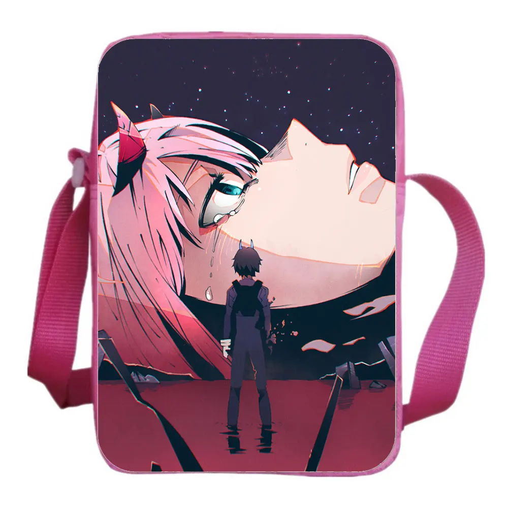 Darling In The FranXX Cartoon Shoulder Bag Canvas School Bag Cosplay Messenger Bag Cartoon Messenger Bag School Bag