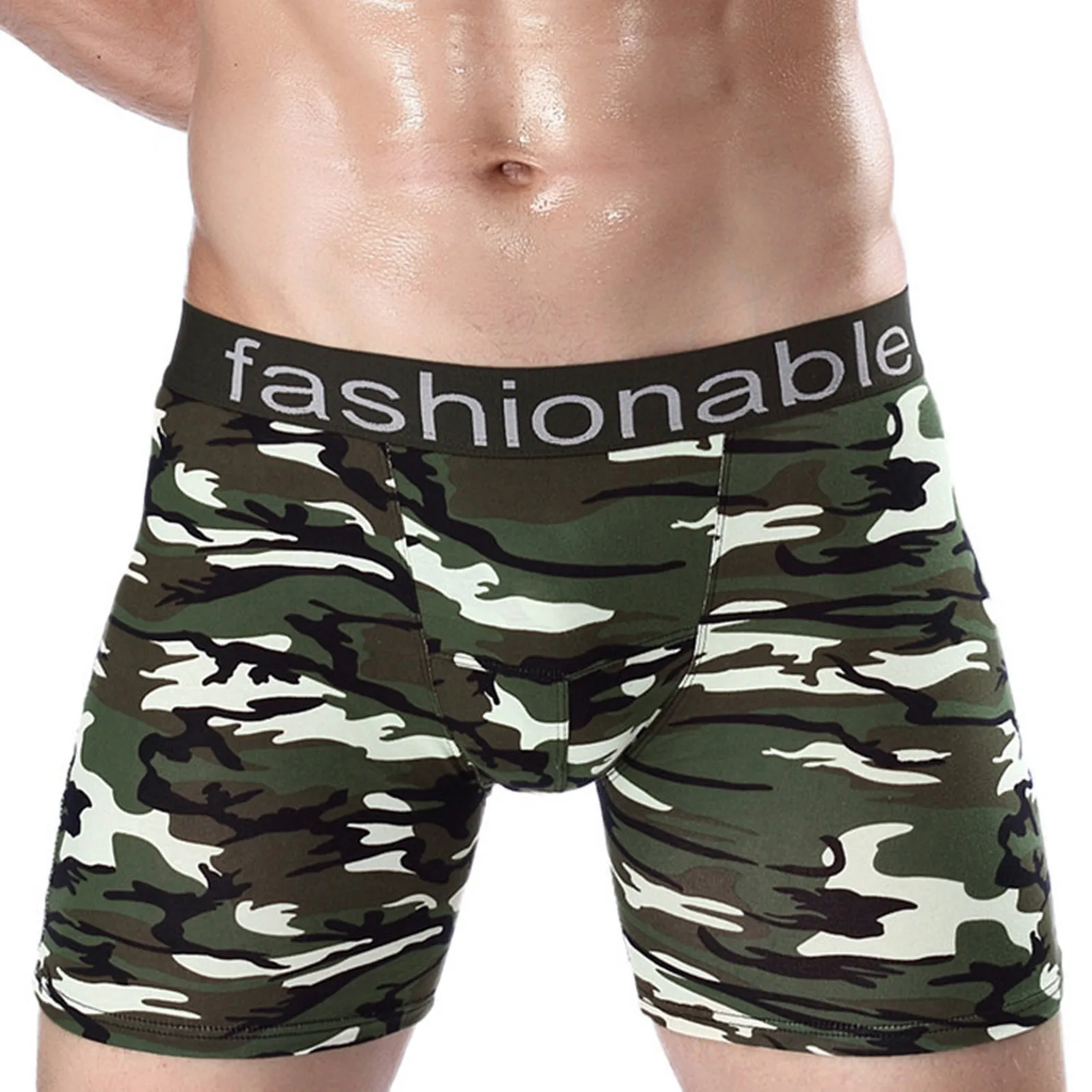 Camouflage Long Boxer Mens Boxer Shorts Men Underwear Cotton Brand For Mens Underware Boxers Sexy Boxershorts Underpants Cueca