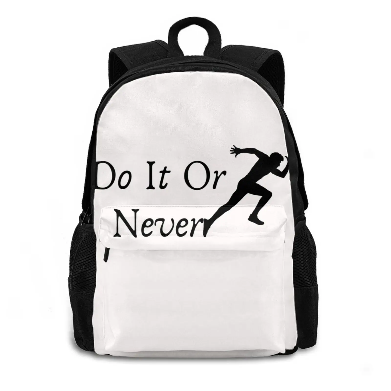 Do It Or Never Teen College Student Backpack Laptop Travel Bags Cardio Gym Workout Fitness Protein Exercise Running Training