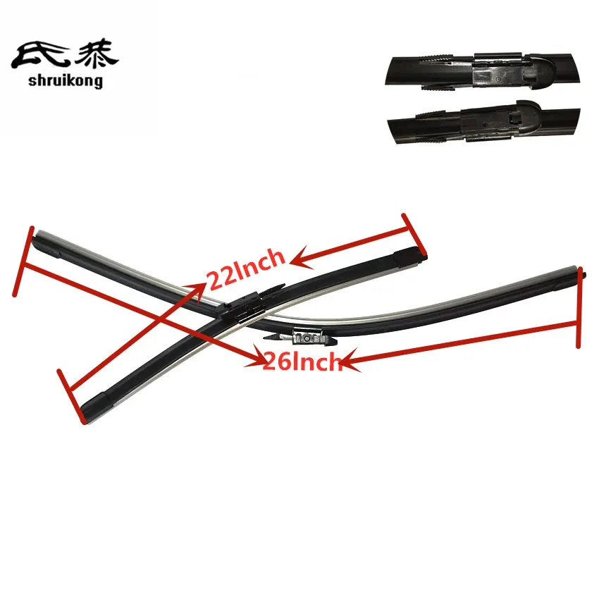 Free Shipping 2pcs/lot car Styling Wiper Blades for 2011-2017 Ford Explorer 26