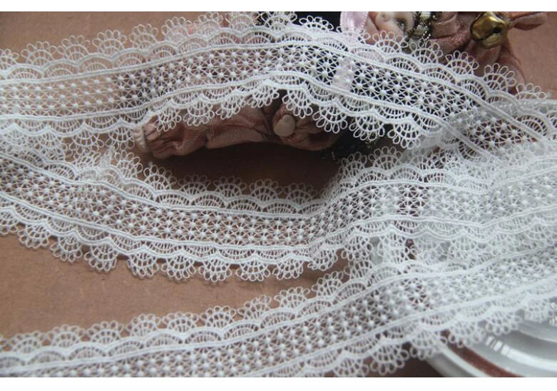 1Yard Width:4cm Fabric Japan Lace Water Soluble Bilateral Embroidery Lace for Sewing Accessories(ss-2439)