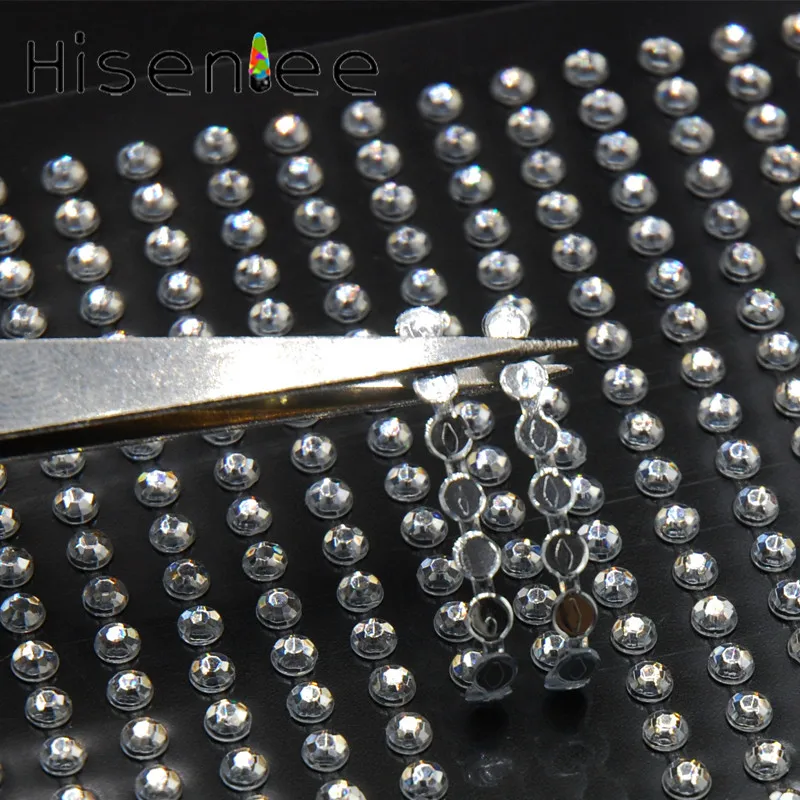 3/4/5/6MM Resin  Rhinestone Self Adhesive Stickers For DIY Mobile Phone Decoration Car Decor Decal Styling Accessories