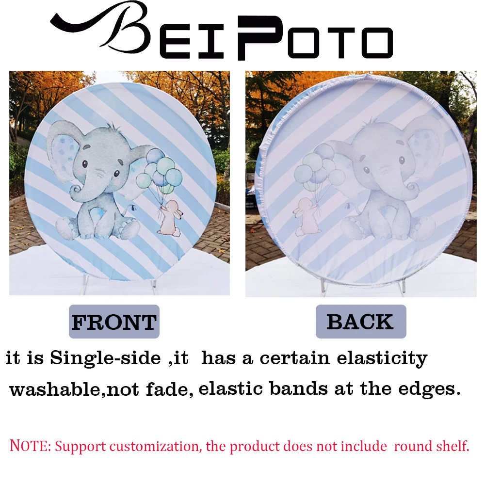 Fondo circular redondo, telón de fondo blanco, rosa, azul, negro, cubierta de cilindro de Color sólido, decoración de fiesta de cumpleaños, cartel de pastel elástico