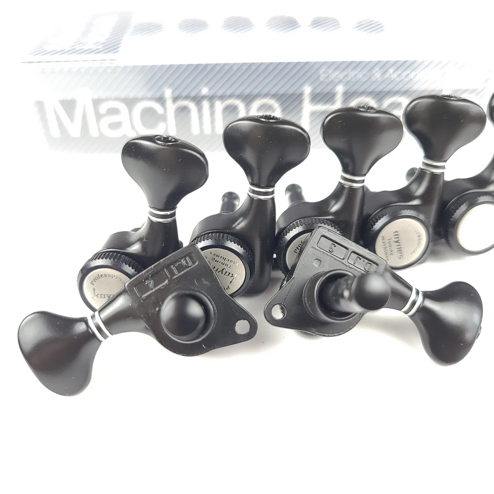 KAYNES Guitar Locking Tuners Electric Guitar Machine Heads Tuners Lock String Tuning Pegs for LP, SG, TL,ST Style Guitars Black