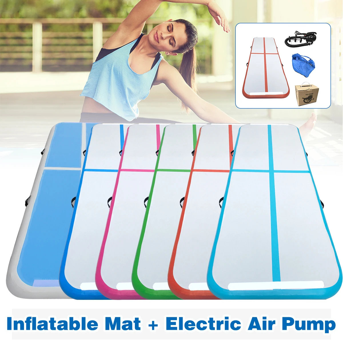 Inflável Air Tumble Track, durável Ginástica Track, Gym Mat, Uso do treinamento, PVC, por atacado, 3x1x0.2m