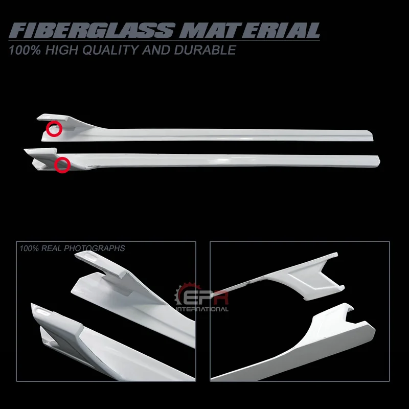 

For Subaru BRZ Toyota FT86 GT86 FRS FRP Fiberglass Unpainted EPA Style Side skirt extension Exterior Accessories kits