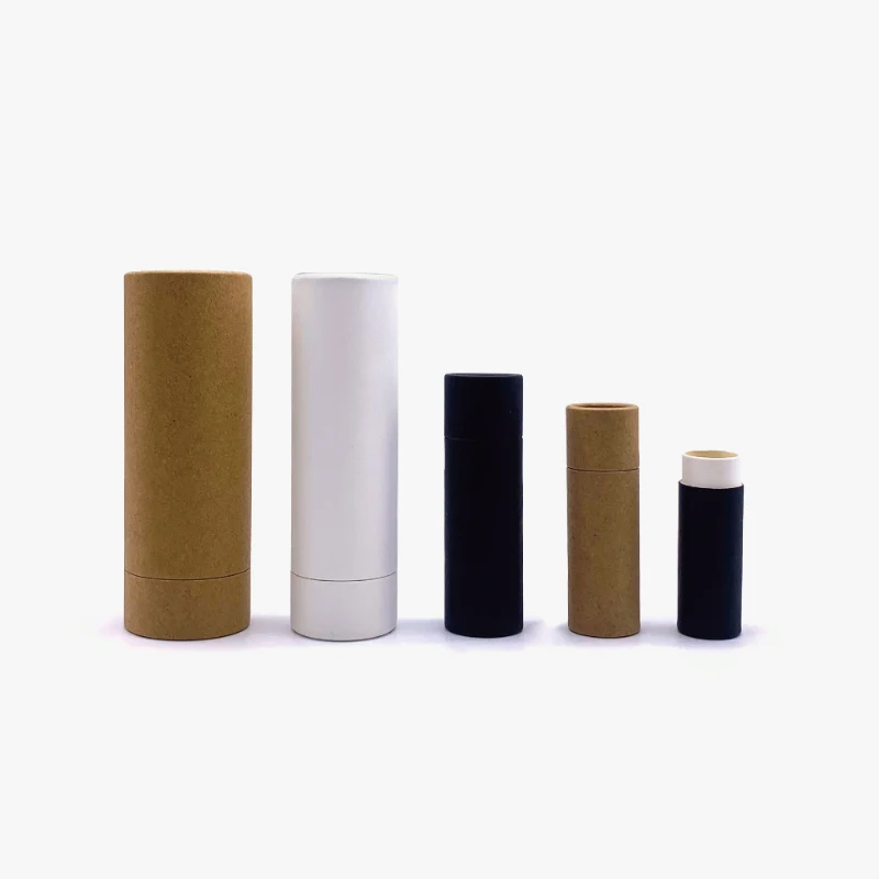 Cardboard Push Up Tube for Balm Lipstick,100% Biodegradable Paper, Waterproof Lip Balm Container, Eco Friendly, 0.3-2.5oz, 50Pcs