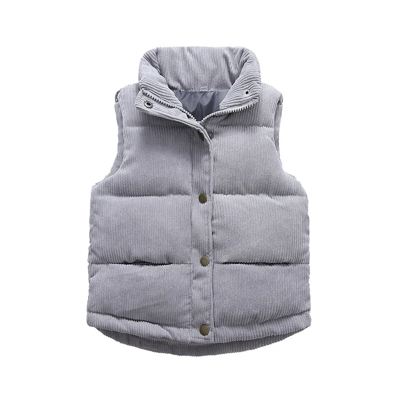 Children Warm Vest Jacket Coat Autumn Kids Boy Girls Thicken Fleece Outerwear Winter Toddler Teenager Clothing Coats 2-10 year