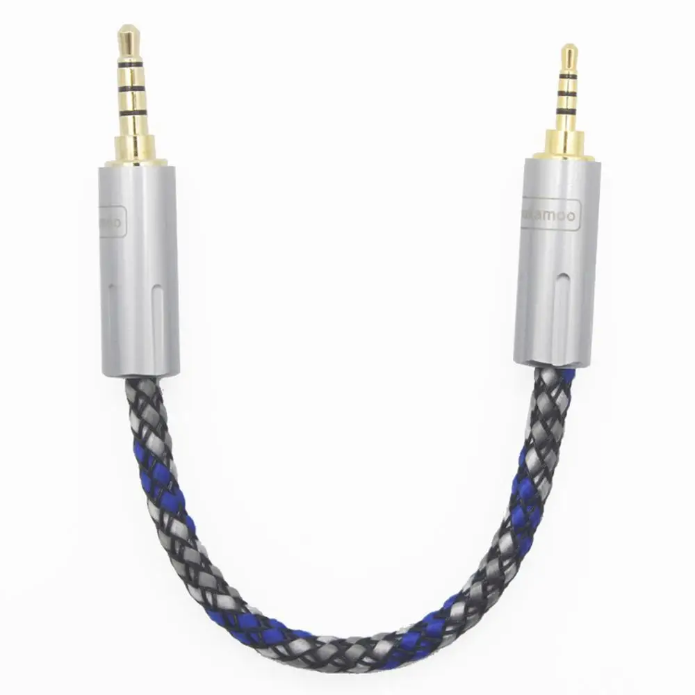 2.5mm Male to 3.5mm Male Balanced 8 Core Silver Plated Headphone Cable Silver Plated Aux Cable in Box 2.5mm to 3.5mm Balanced