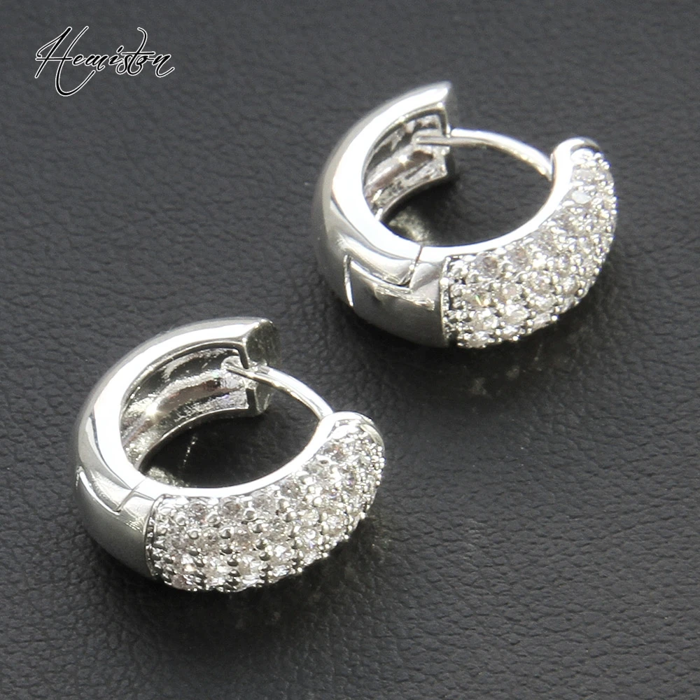 

Thomas Creole with Paved Zirconia Earrings, European Bijoux Jewelry Gift For Women TS E053