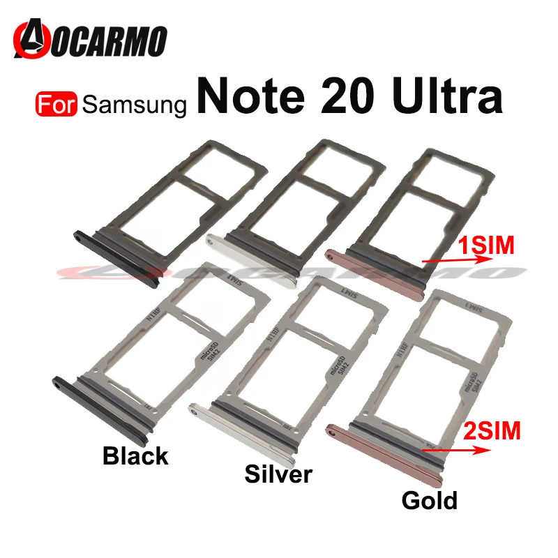 Sim Tray Slot Holder For Samsung Galaxy Note 20 Ultra 20U SIM Card Adapter Replacement parts