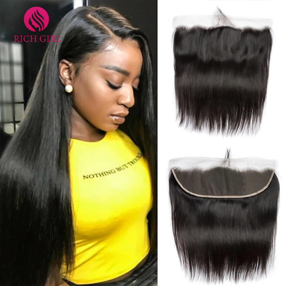 Richgirl 8-24 Inch Straight 2X6 4X4 5X5 6X6 Lace Closure Pre Plucked Remy Human Hair 13X4 Frontal Free/Middle Part On Sale