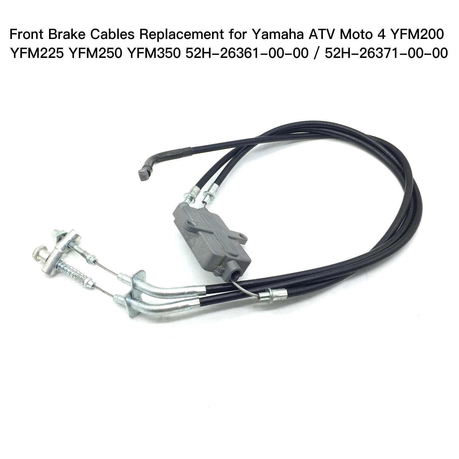 Front Brake Cables Replacement for Yamaha ATV Moto 4 YFM200 YFM225 YFM250 YFM350 52H-26361-00-00 / 52H-26371-00-00