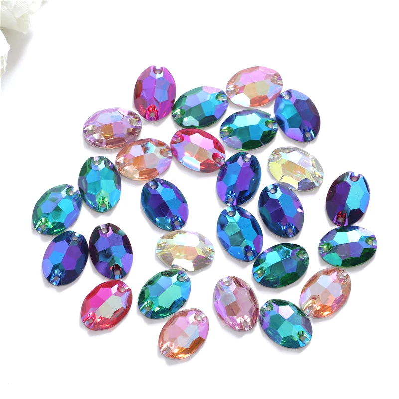 Mixed color Multi shapes Resin Sew on Rhinestone Crystal AB flatback Sewing stones strass for women\'s bag with rhinestones