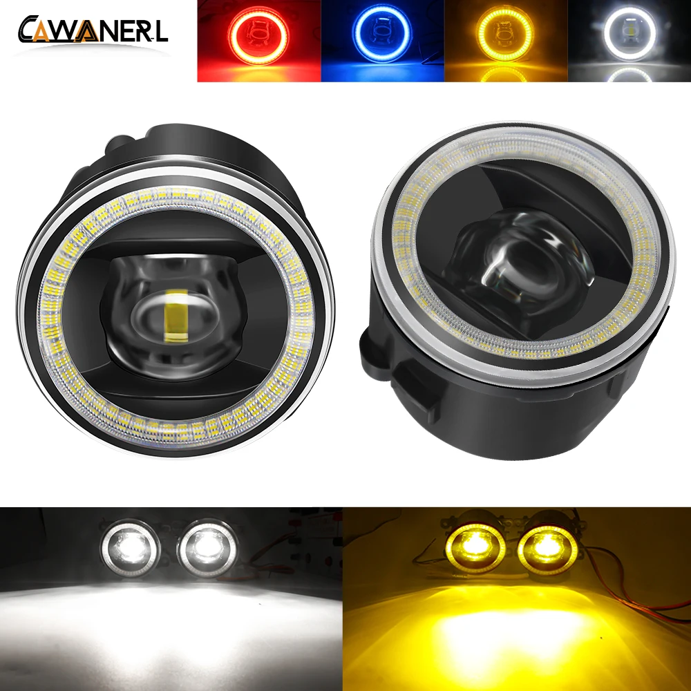 2 Pieces Car Fog Light LED Angel Eye DRL Daytime Running Lamp 30W H11 12V For Nissan Juke Qashqai Cube Patrol Note Quest Rogue