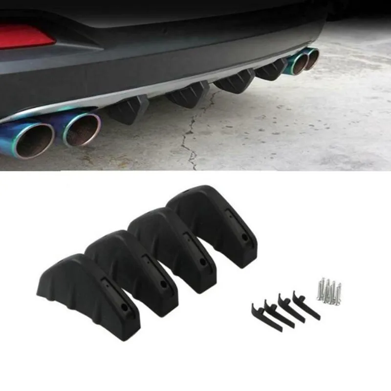 4pc Universal Car rear bumper cast shark spoiler For Lifan X60 Cebrium Solano New Celliya Smily Geely X7 EC7