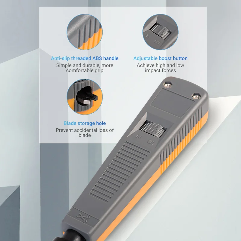 Vention Punch Down Impact Tool Network Punch Tool with Two Blade Convenient for Patch Panels Wire Modules 110 Punch Down Tool