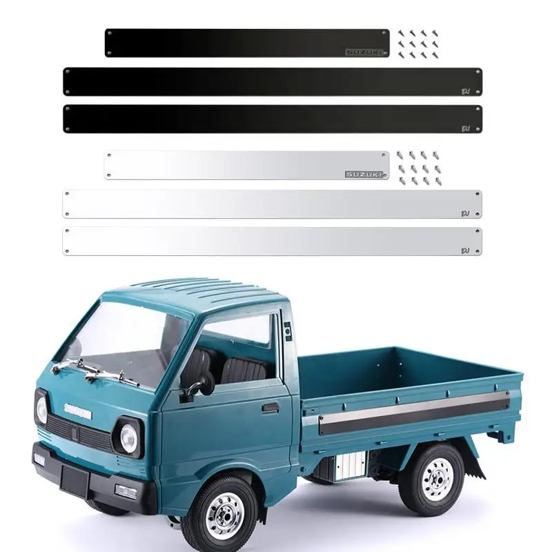 

WPL-D12 1/10 SUZUKI CARRY RC minivan truck Body side skirts and tail scraper metal stickers