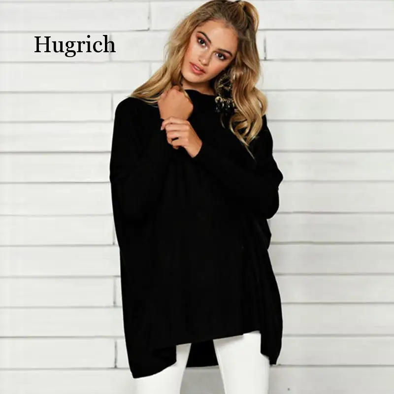 Autumn Winter Fashion Women Oversized Sweater Long Batwing Sleeve Pullover Tunic Shirts Casual Loose Blouses White  3Xl