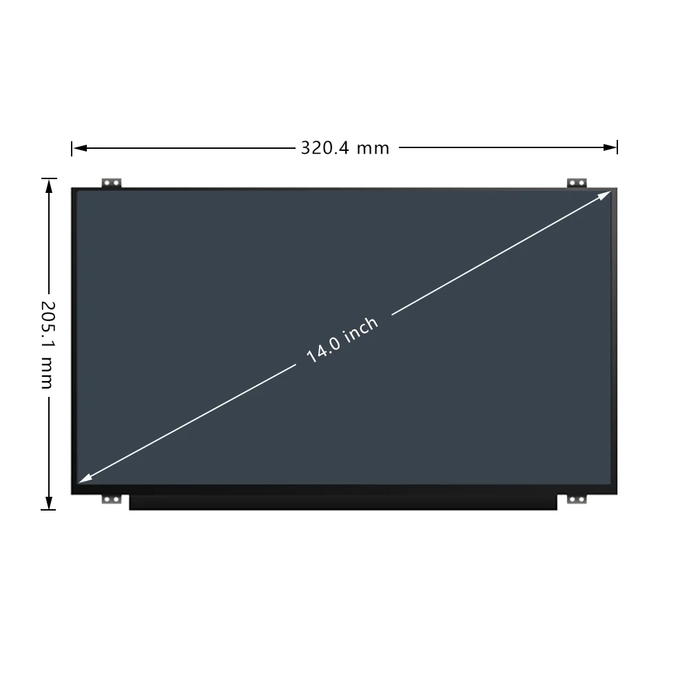 14 Inch IPS Laptop LED Screen B140HAN01.2 B140HAN01.3 B140HAN01.0 B140HAN01.1 For Thinkpad L440 T440 Display FHD 1920*1080 30Pin