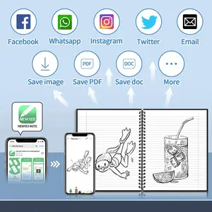 Reusable Reusable Smart Notebook, Wirebound Sketch Pads, App Storage, Office Drawing, Kids Gift, Vip Drop Shipping, A4 A5 A6 8 Main sales notebook Smart - №5