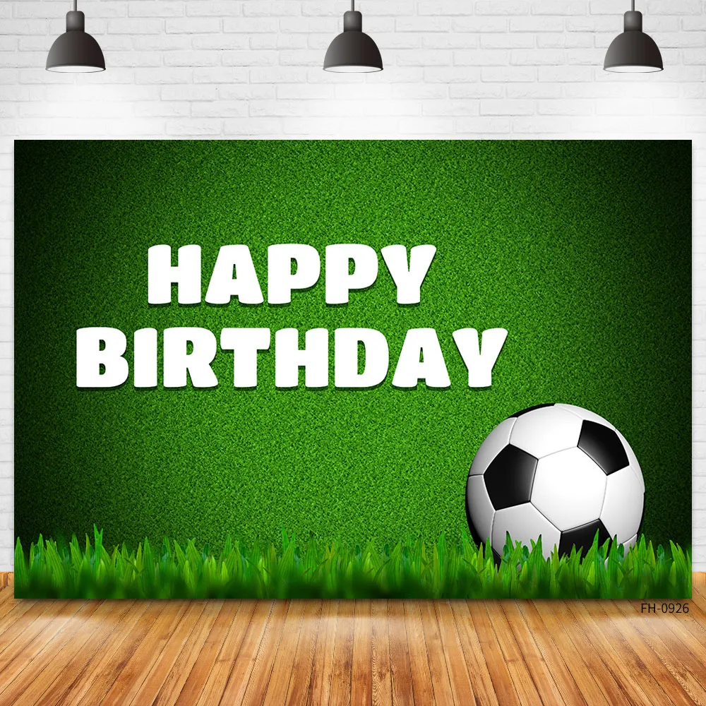 Soccer Football Green Grass Field Photography Backdrops Birthday Stadium Backgrounds For Photo Studio Baby Boy Party Photophone