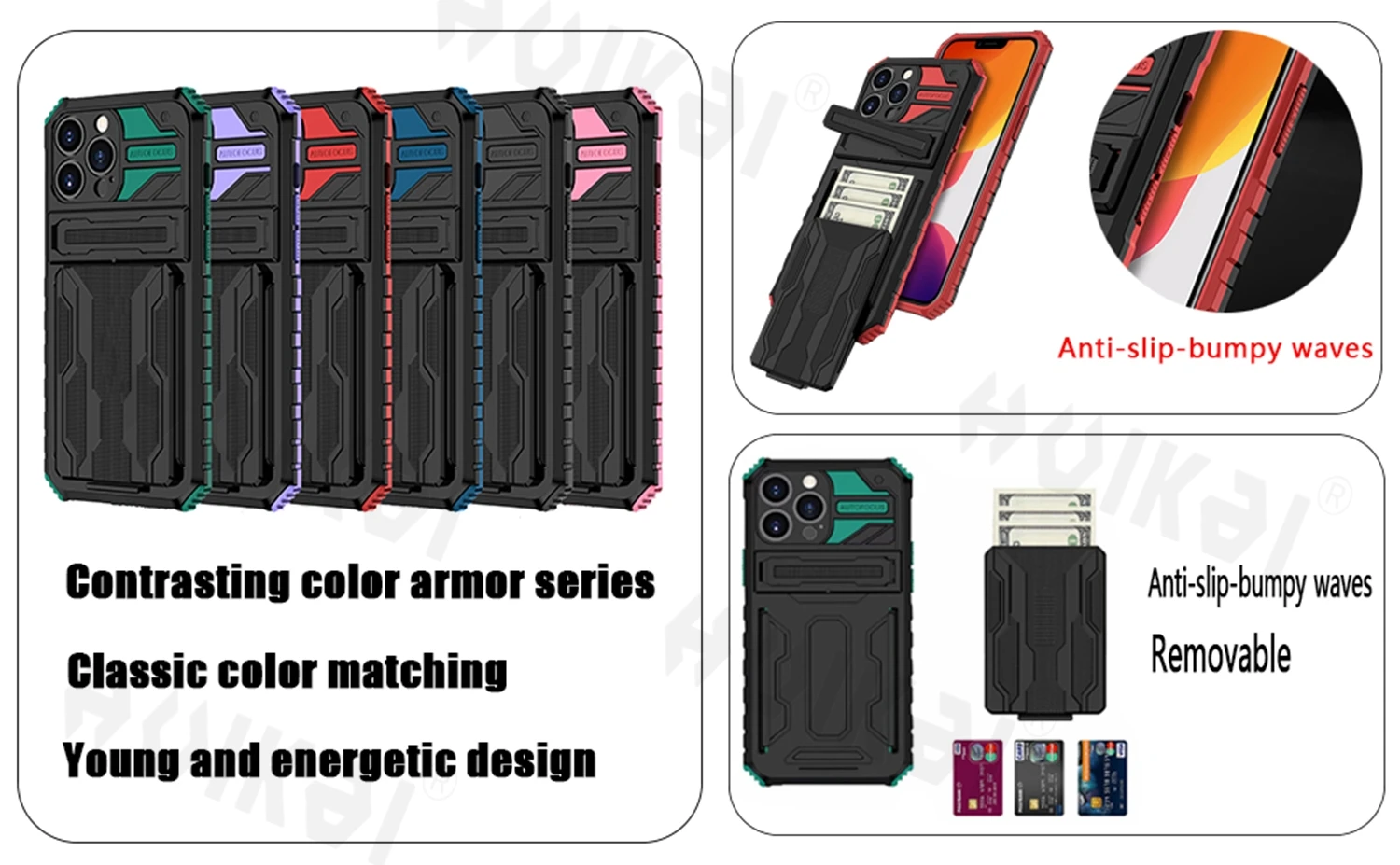 Hülle für Samsung Galaxy S25 Ultra S24 FE Note 20 Ultra A16 A55 A05S Brieftaschen-Karten-Flip-Cover Schützende Hybrid-Stand-Hartschalenhülle – Detail 13