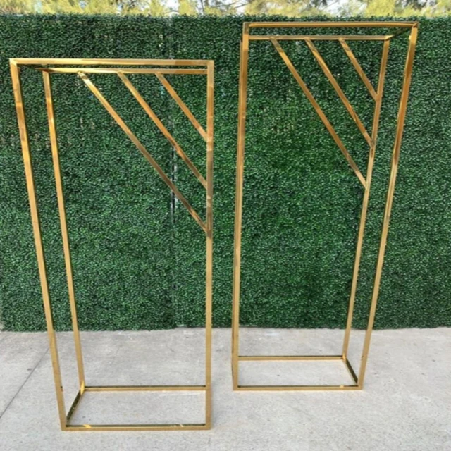 

2pcs/set)Wedding Gold Metal Flower Stand Backdrop yudao1752