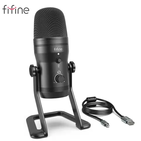 USB Podcast Microphone with 4 Pickup Patterns FIFINE