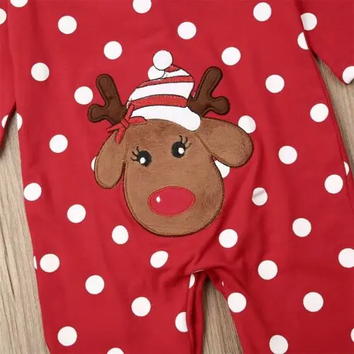 0-18M Meine Erste Weihnachten Baby Junge Mädchen Kind Baby Cartoon Red Deer Overall Overall Weihnachten baby Kostüme