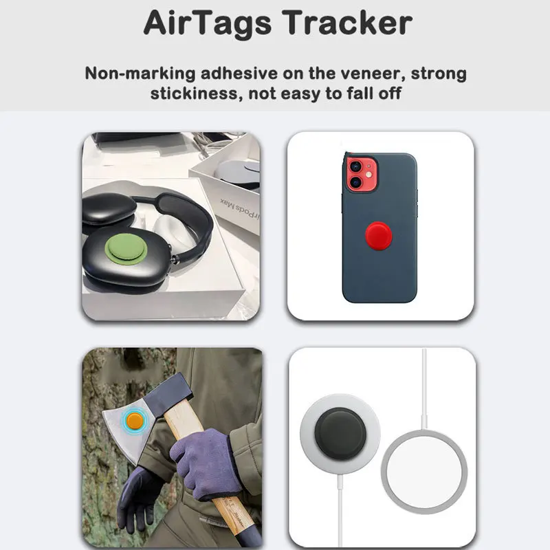 ل Airtags المقتفي سيليكون حالة مكافحة خسر واقية كم الخلفي لاصق جبل لينة غطاء حامي ل Airtags اكسسوارات