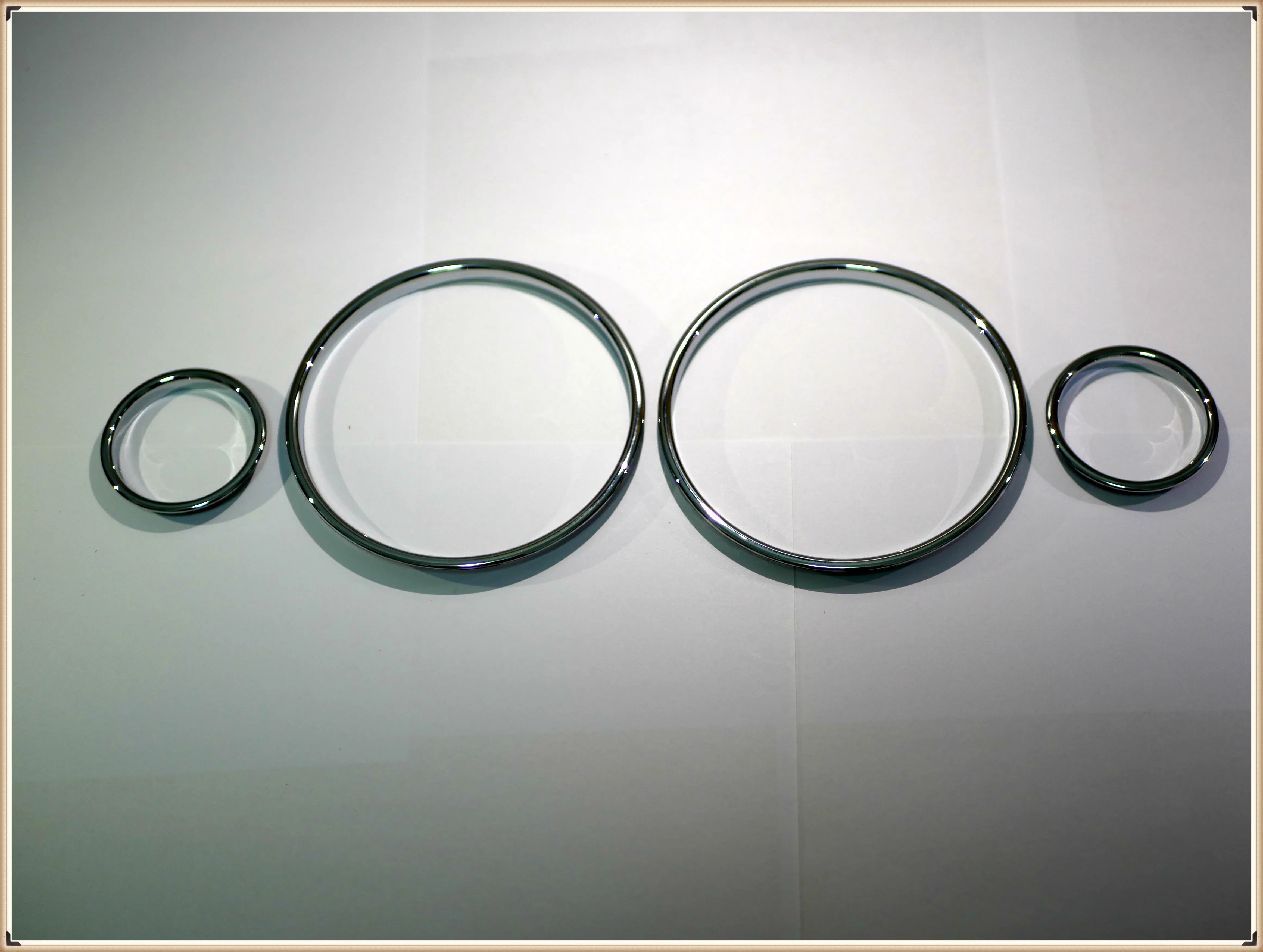 Chrome Speedometer Gauge Dial Rings Bezel Trim Tacho Rings for BMW E39 E38 E53 X5