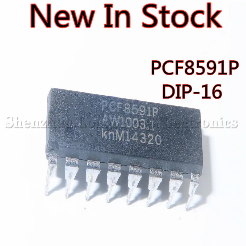 1PCS/LOT  PCF8591P PCF8591 DIP-16 8-bit analog-to-digital/digital-to-analog converter In Stock