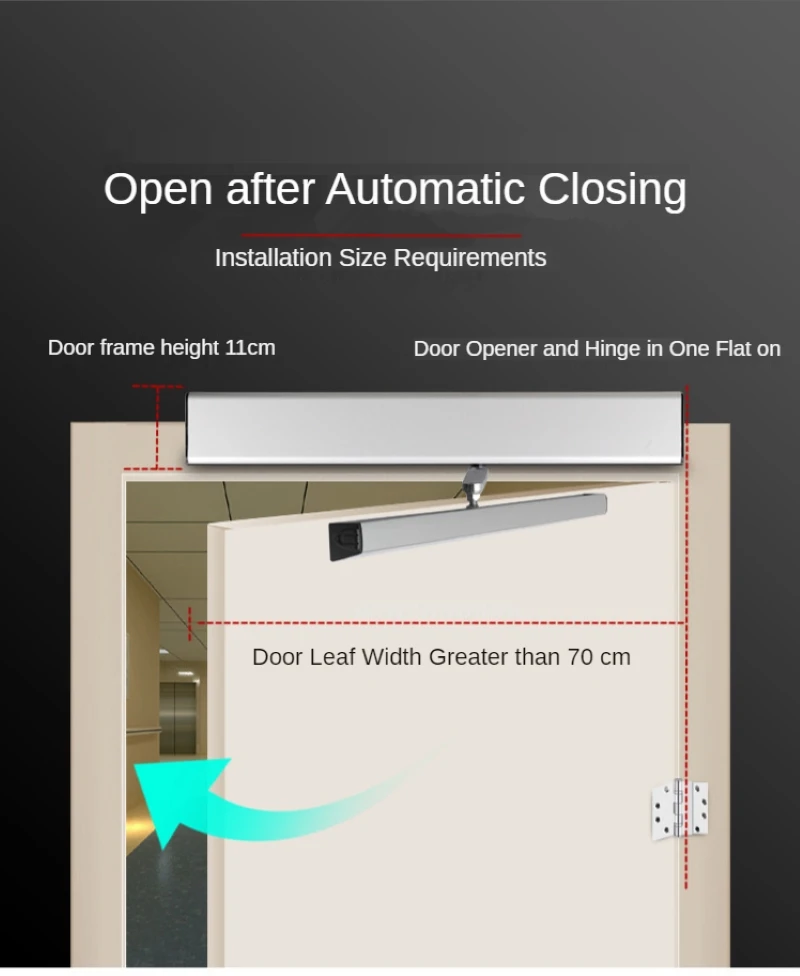 90 degree automatic door opener workshop operating room door KFC door electric automatic sensor door closer